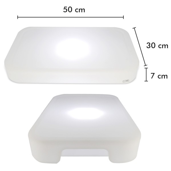 Plateau lumineux rechargeable LED 50 cm