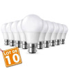 Lot de 10 Ampoules LED B22 9W
