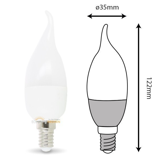 Ampoule LED E14 Flamme 4W Eq 30W