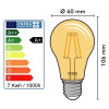 Ampoule LED E27 7W Ambrée Eq 55W