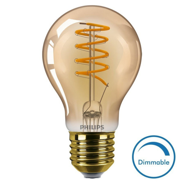 Ampoule LED E27 A60 filament 5.5W Ambrée Dimmable