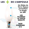 Blister de 3 Ampoules LED E14 Dépoli 4.5W Eq 40W