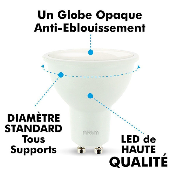 Spot LED GU10 7W Dimmable 600 Lm Equi. 75 W