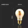 Ampoule LED Ambrée Vintage E27 4W Filament 2200K