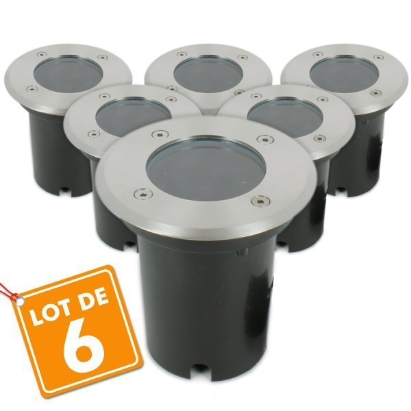 Lot 30 Spots Encastrable Sol Exterieur IP65 + 30 Ampoules LED GU10 5W