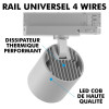 Spot Tracklight Blanc 33W pour rail 4 Wires Equi 180W 2900Lm