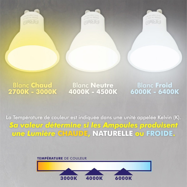 LOT DE 20 SPOT LED ENCASTRABLE COMPLETE ORIENTABLE CHROME MAT AVEC AMPOULE  GU10 230V eq. 50W