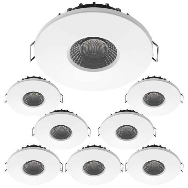 Spot Encastrable LED 8W MILAN CCT IP65 IK07 Collerette Carrée Noire avec  Transformateur Dimmable