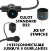 Guirlande guinguette Professionnelle 10 Ampoules LED B22 2W Blanc Chaud 10 mètres Interconnectable