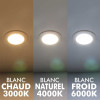 Lot de 10 Spot LED Encastrables 5W Eq 50W extra-Plat